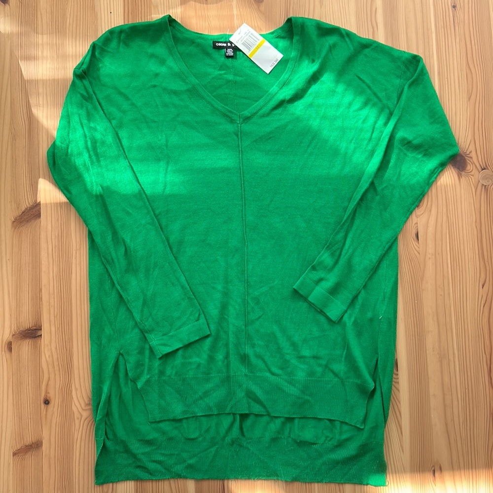 Green knit sweater